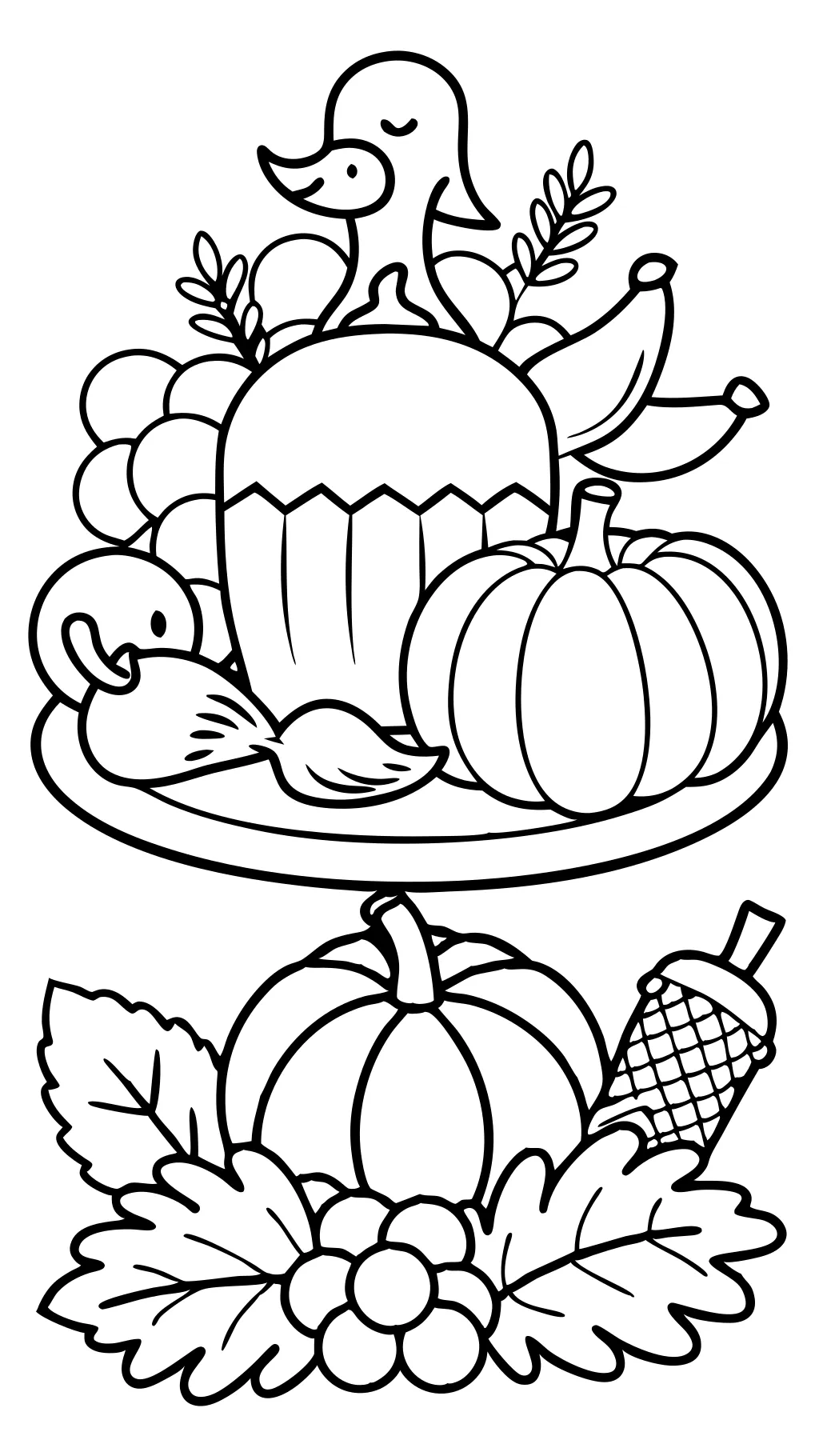 coloriages faciles pour Thanksgiving